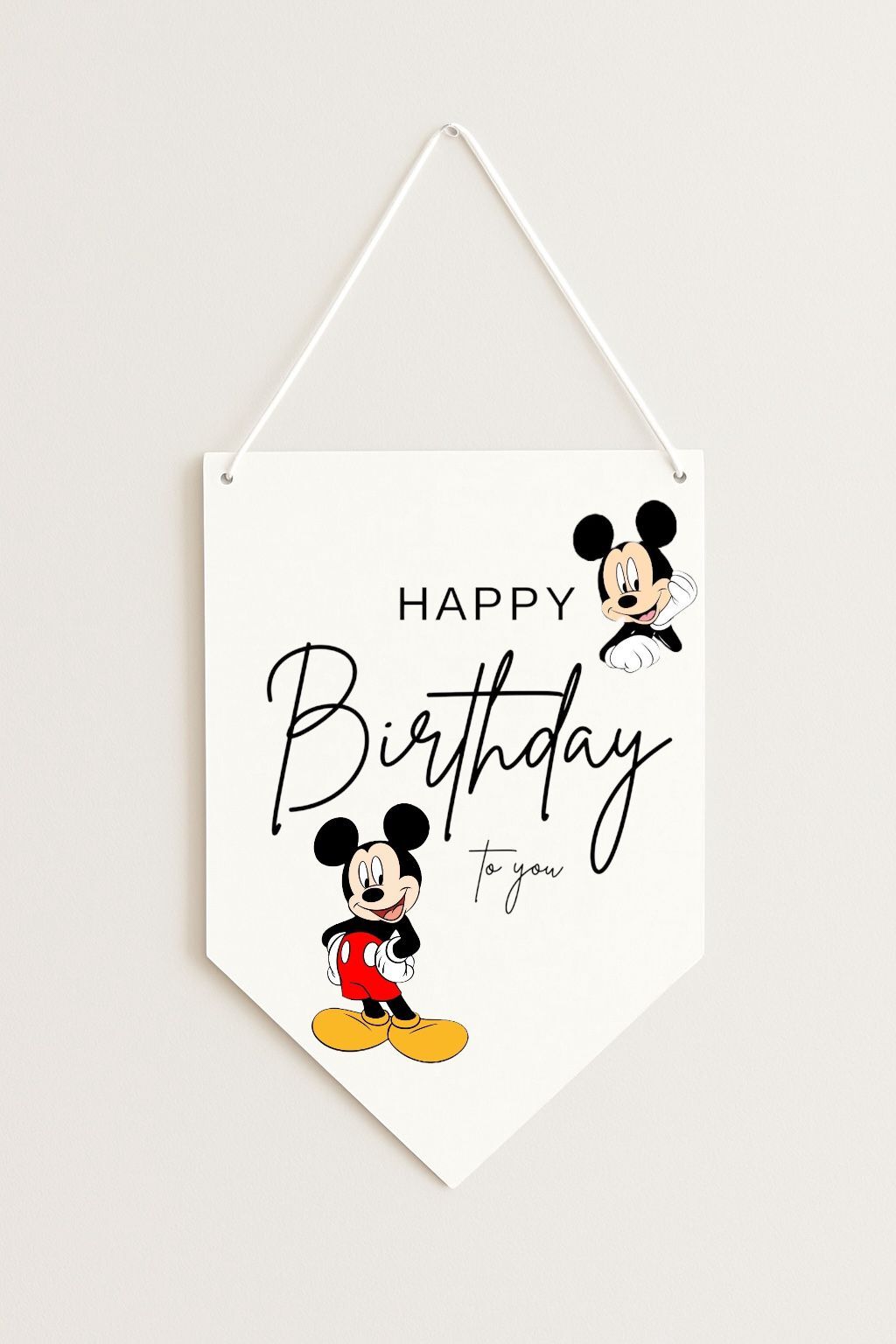 Mickey Mouse Kağıt Afiş Flama