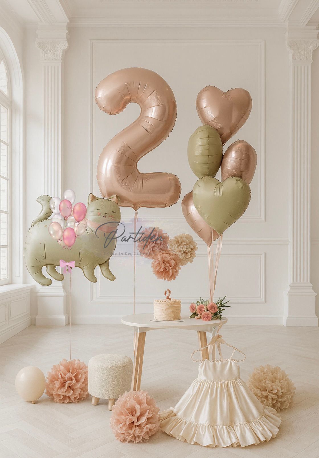 Kedi Bohem Balon Demeti