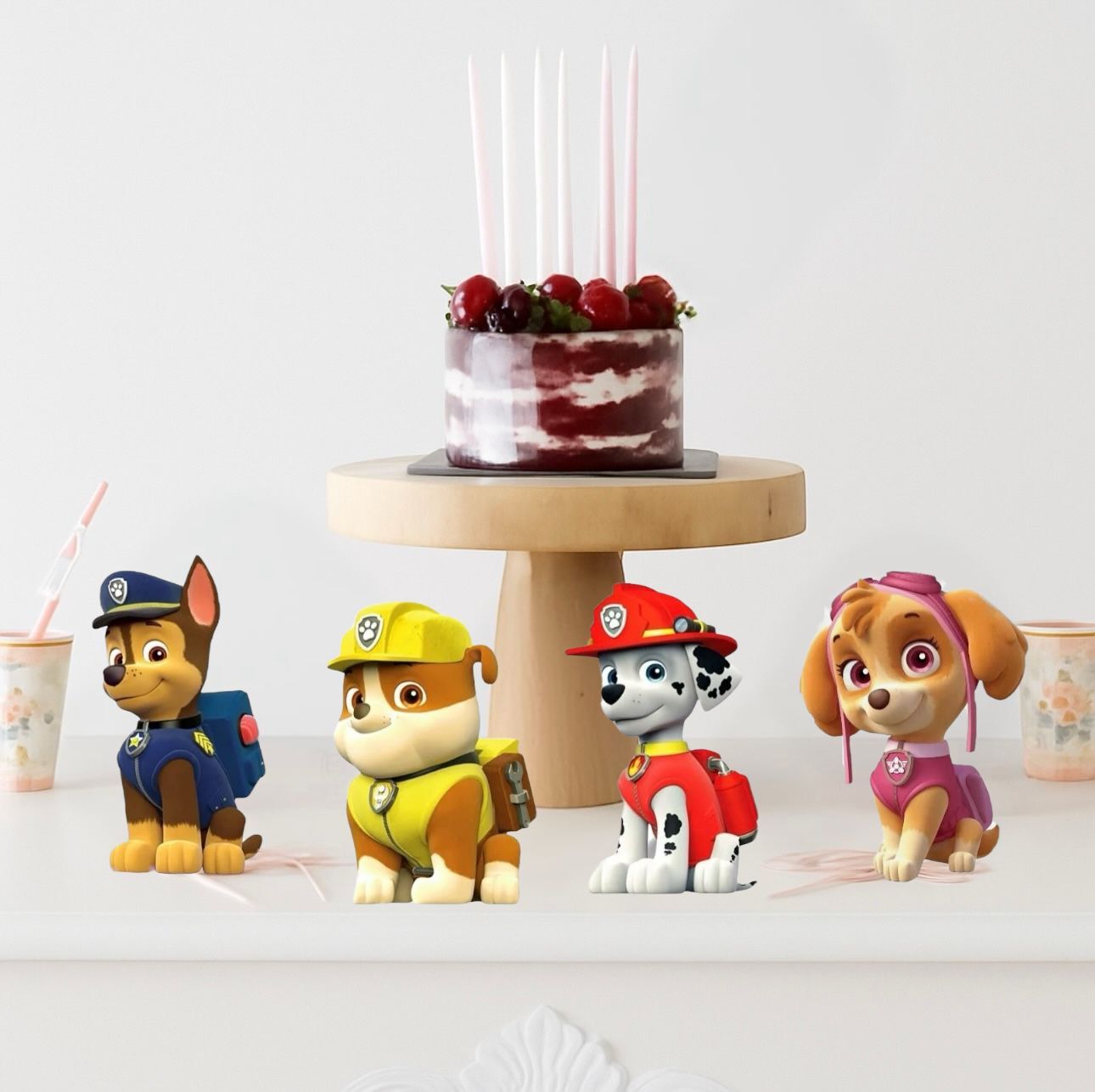 Paw Patrol Masa Süsü 4 Adet