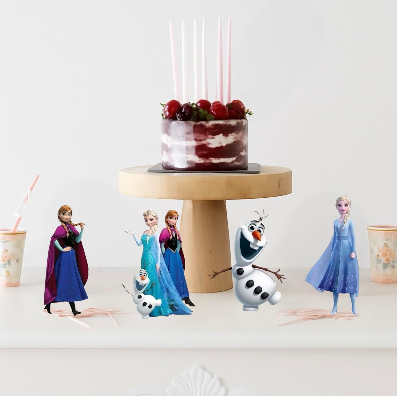 Elsa Frozen Masa Süsü 4 Adet