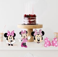 Minnie Mouse Masa Süsü 4 Adet