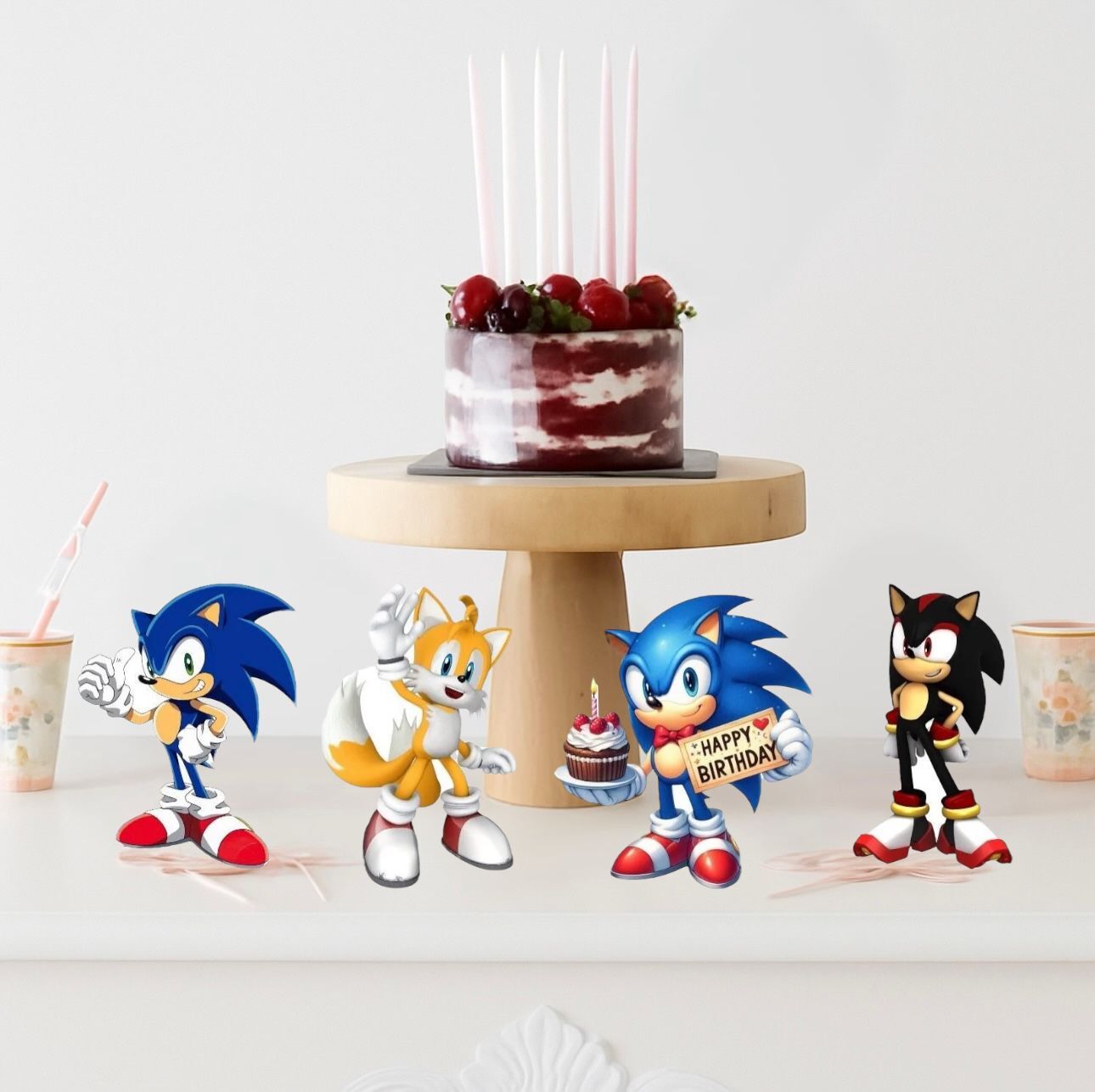 Sonic Masa Süsü 4 Adet