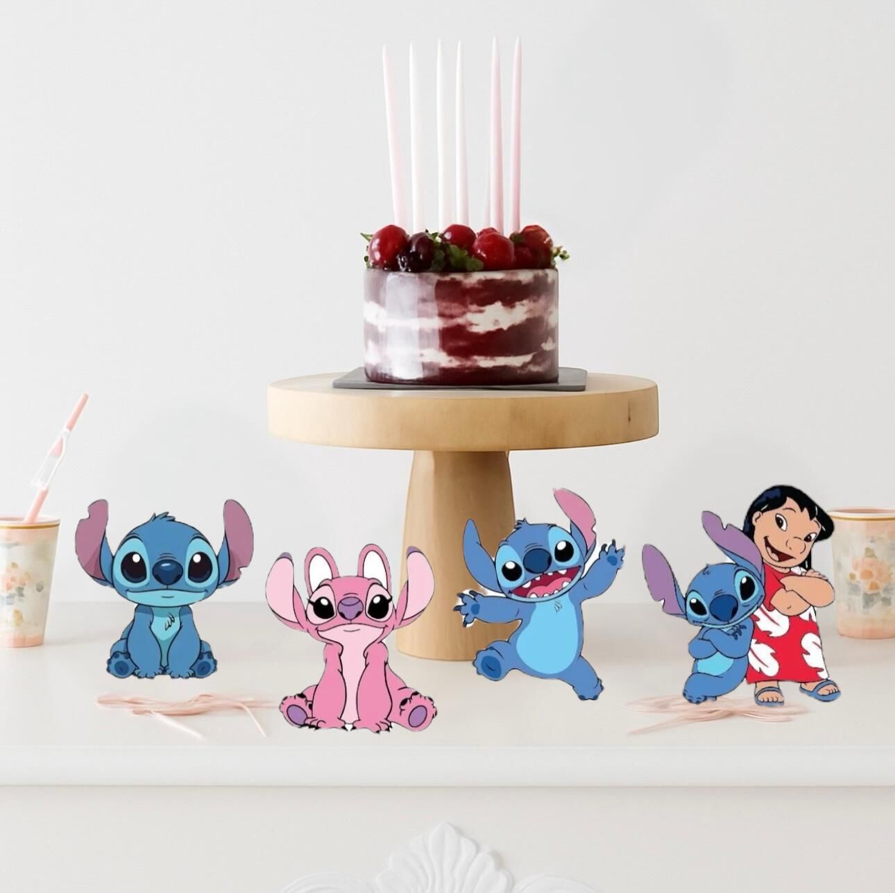 Stitch Masa Süsü 4 Adet