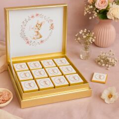 Kız Bebek Çikolatası Tavşan Teması