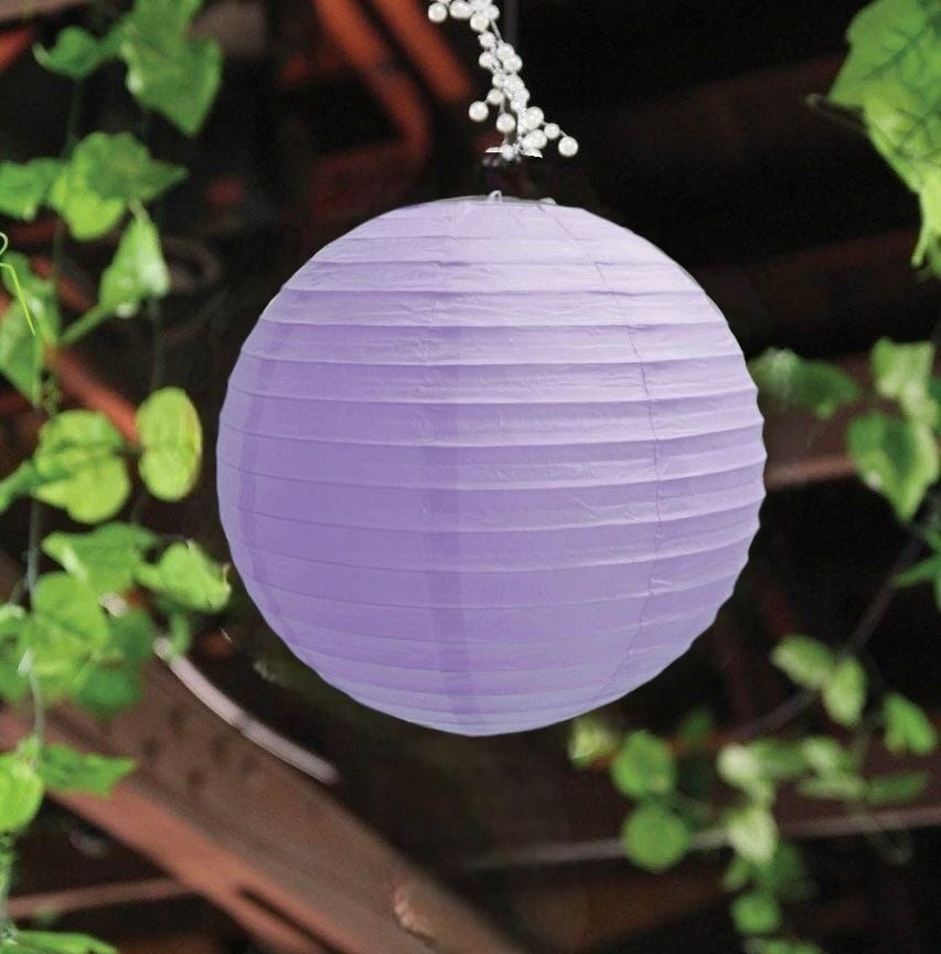 Lila Kağıt Japon Feneri 20cm