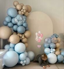 Mavi Sahra Balon Zinciri