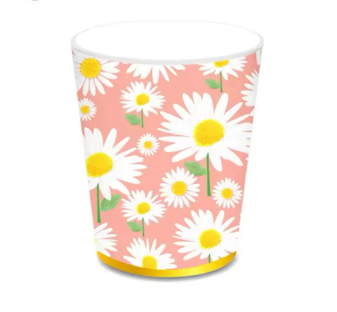 Papatya Temalı Karton Bardak 8 Adet