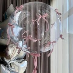 Pembe Fiyonk Balon Süsü  10 Adet