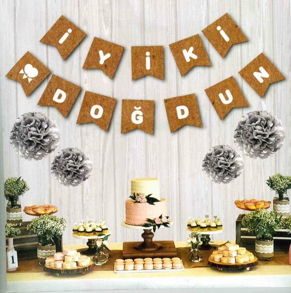 Kraft Beyaz İyiki Doğdun Yazısı
