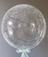 Şeffaf Strafor Boncuklu Balon 5 Adet