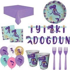 Deniz Kızı Parti Seti 16 Kişilik