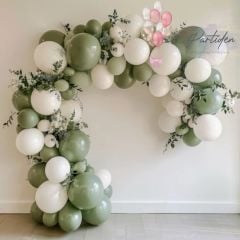 Beyaz Okaliptüs Balon Zinciri