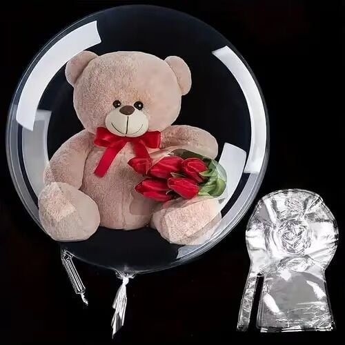 Çift Ağız Şeffaf Bobo Pvc Balon 1 Adet