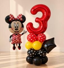 Minnie Mouse Rakam Balon Kit