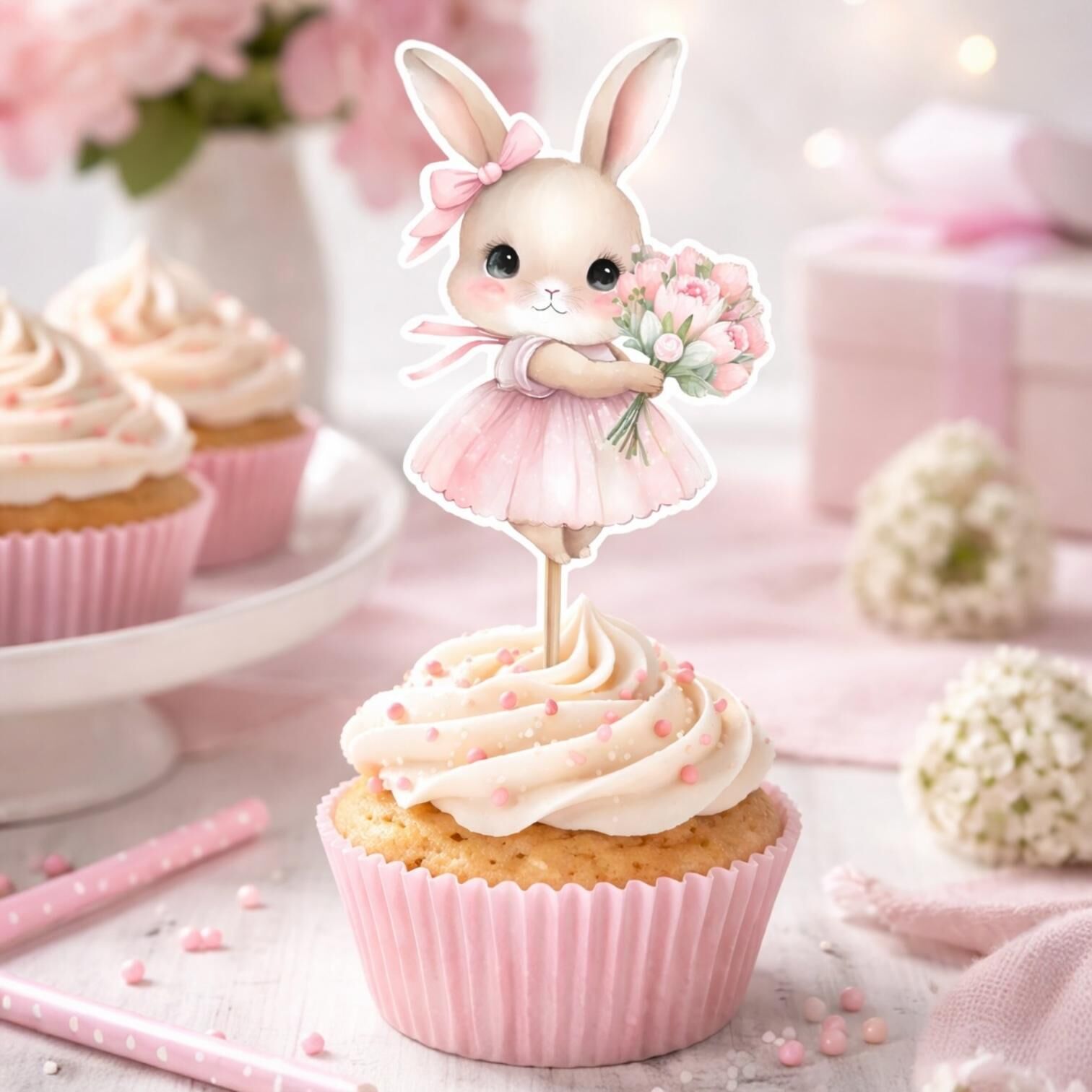 Tavşan Kız Teması Kürdan 8 Adet