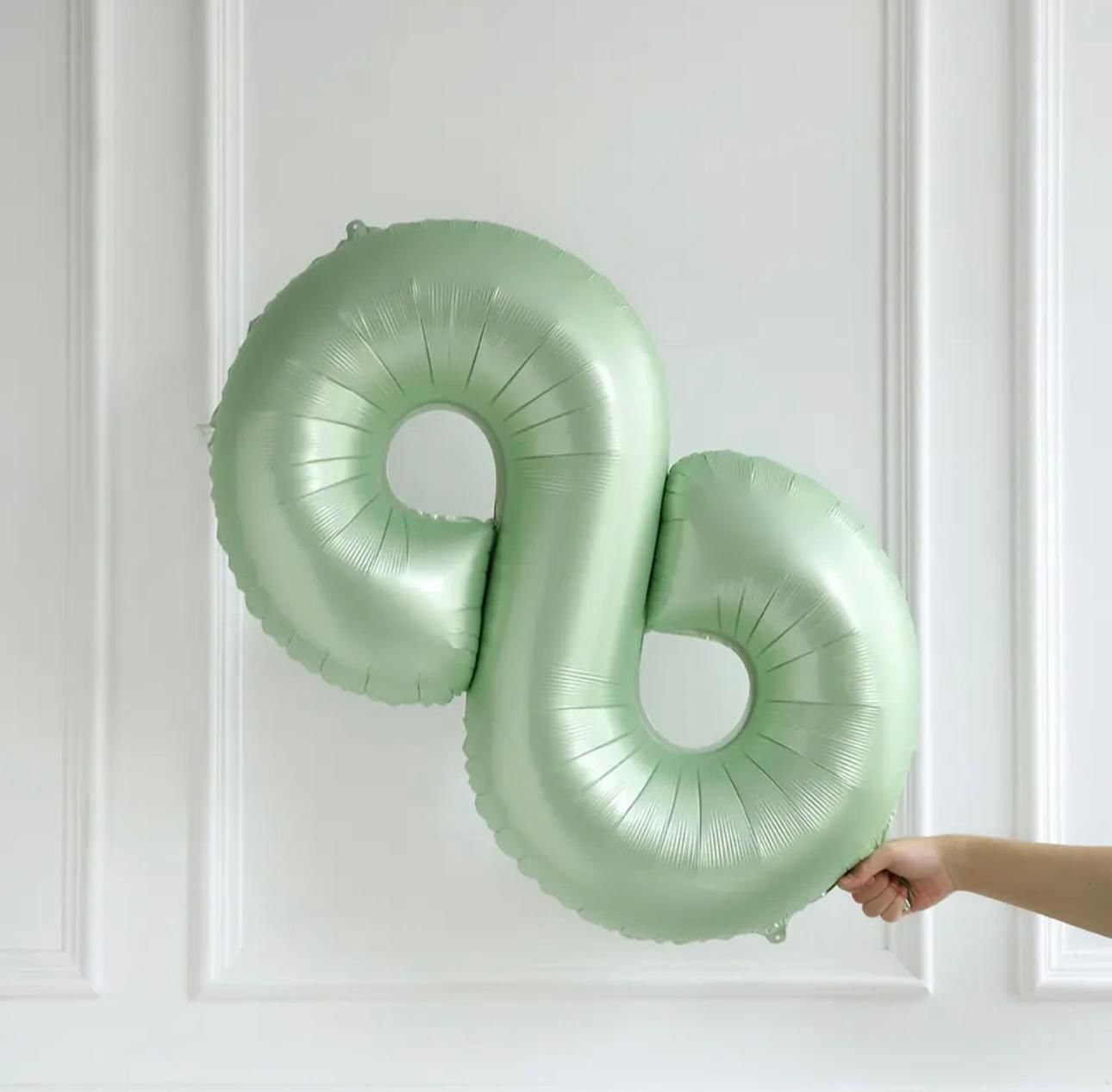 75CM 8 YEŞİL RAKAM BALON