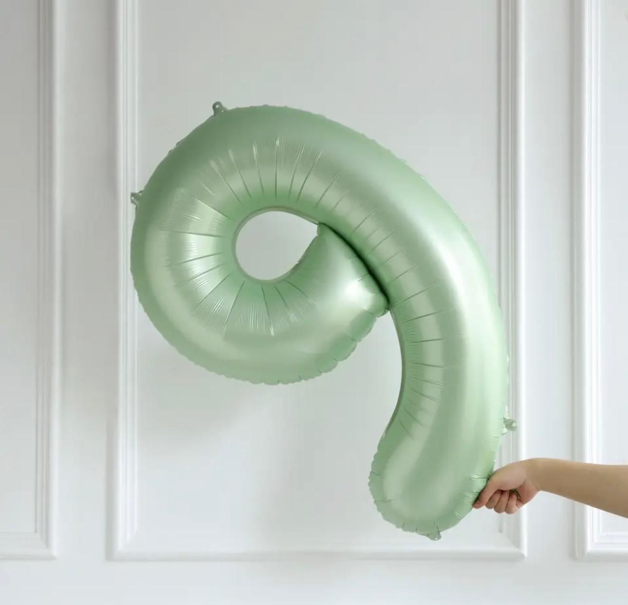 75cm 9 Yeşil Rakam Folyo Balon