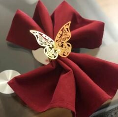 Kelebek Peçete Halkası 12 Adet