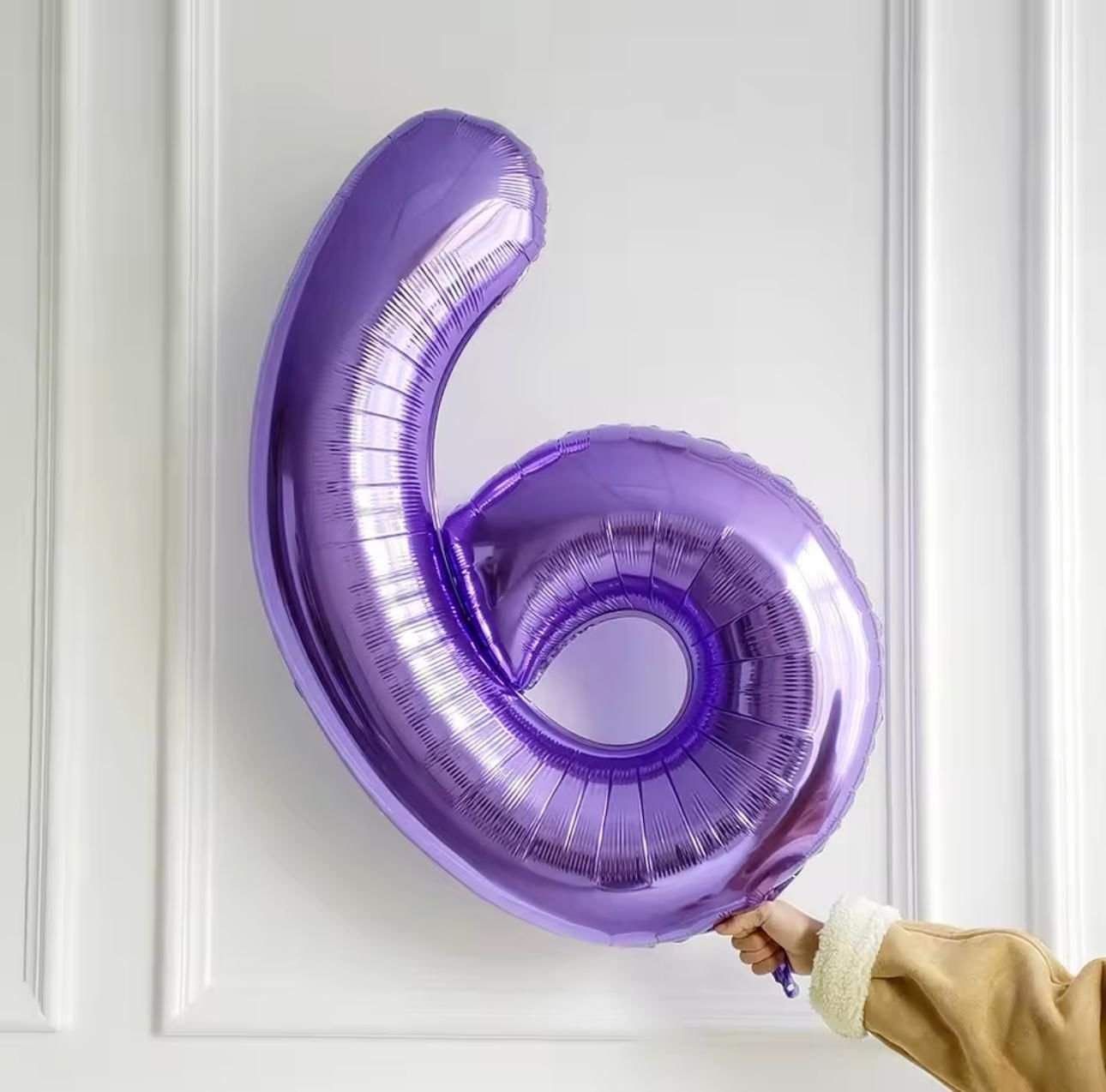 75cm 6 Mor Rakam Folyo Balon