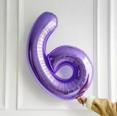 75cm 6 Mor Rakam Folyo Balon
