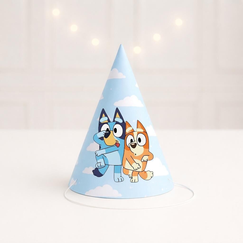 Bluey Parti Şapkası 4 Adet