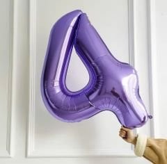 75cm 4 Mor Rakam Folyo Balon