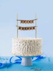 Pasta Bayrağı Kraft Siyah İyiki Doğdun