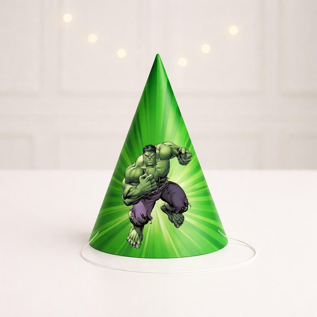 Hulk Parti Şapkası 4 Adet