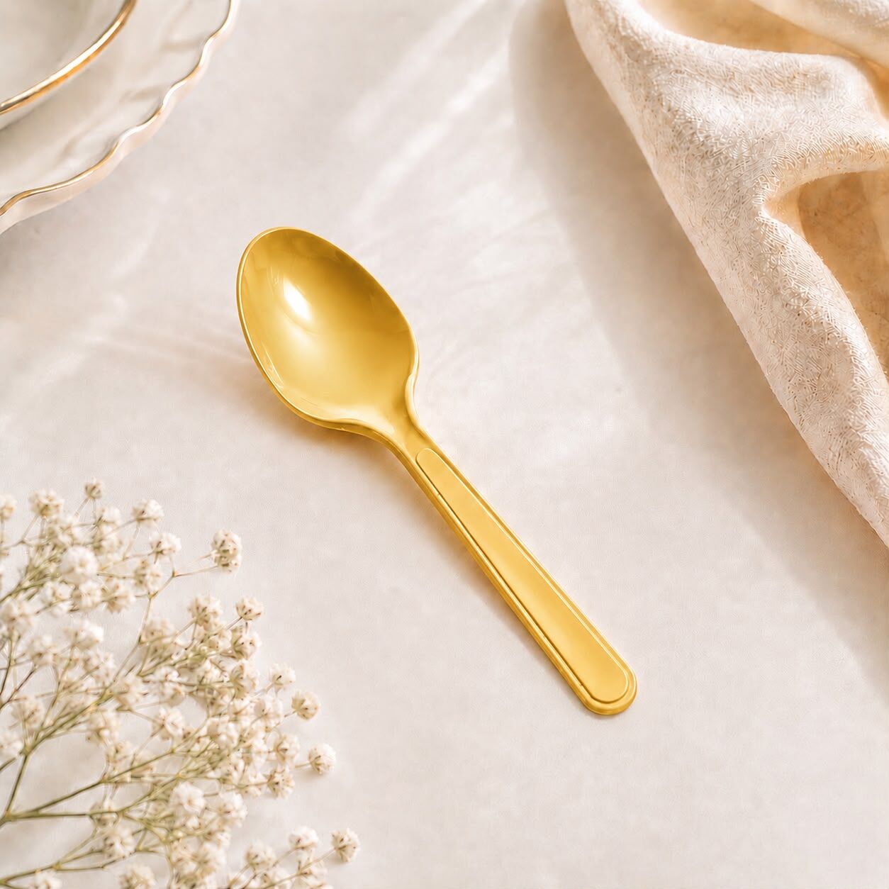 Gold Plastik Kaşık 24 Adet