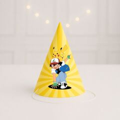Pokemon Parti Şapkası 4 Adet