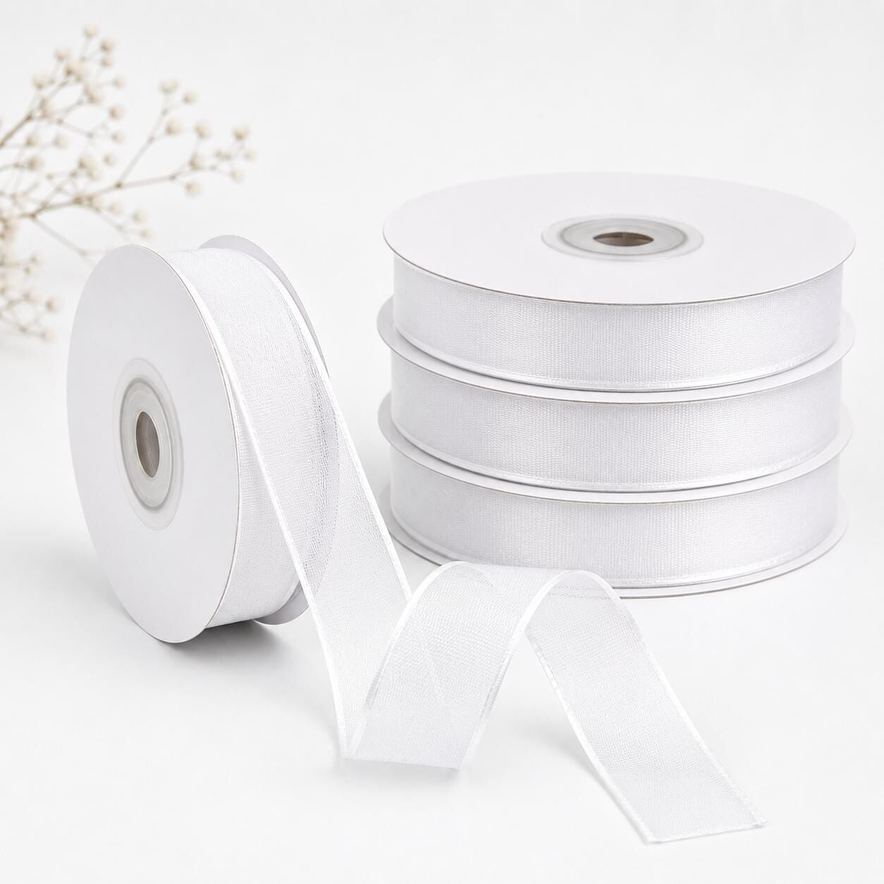 Beyaz Organze Kurdele 20 Metre