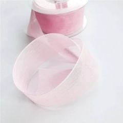 4cm Kalın Pembe Organze Kurdele