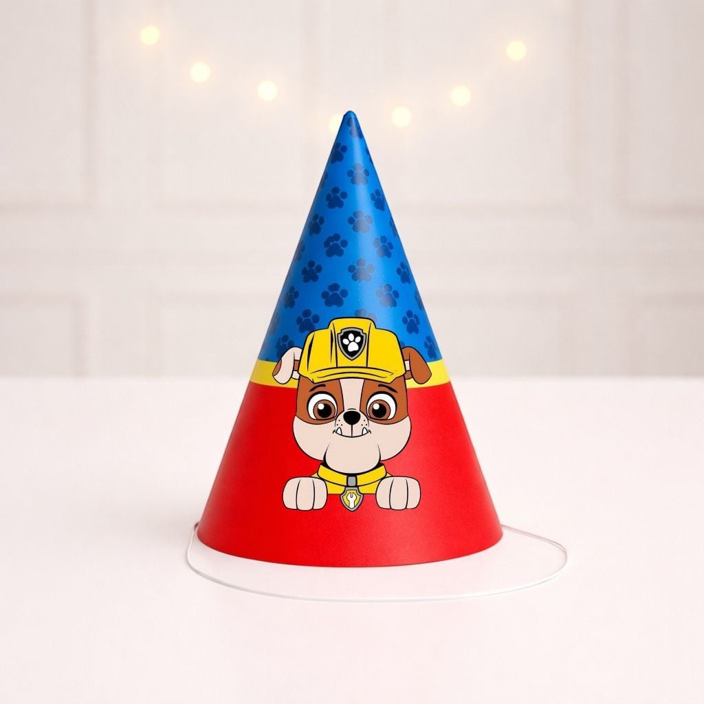 Paw Patrol Rubble Parti Şapkası 4 Adet
