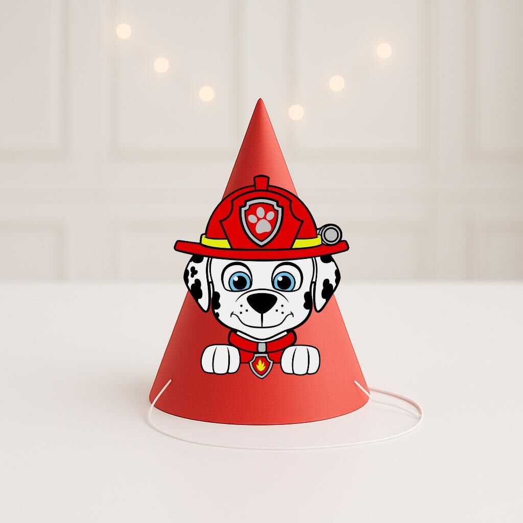 3d İtfaiye Paw Patrol Parti Şapkası