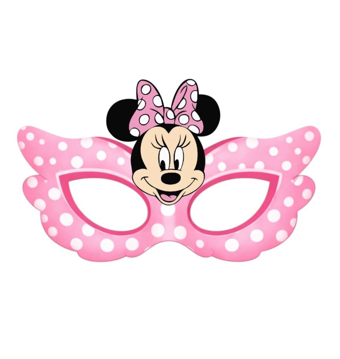 Minnie Mouse Karton Maske 6 Adet