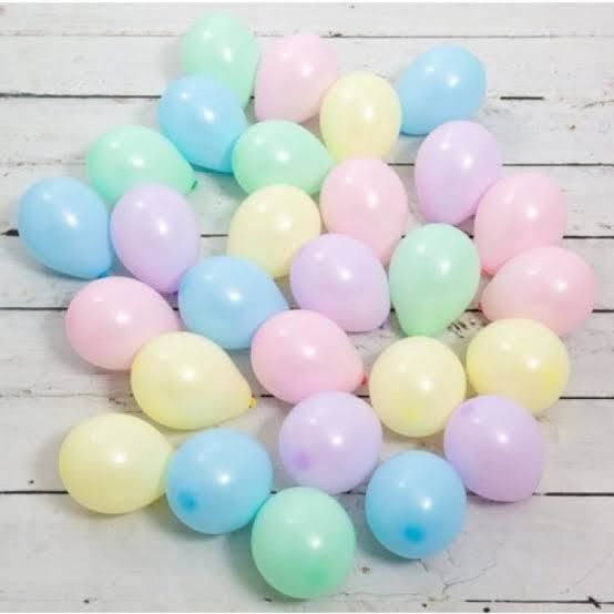 5 inç Mini Karışık Makaron Balon 10 Adet
