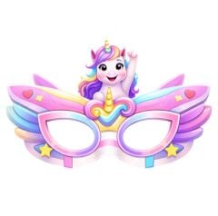 Unicorn Karton Maske 6 Adet