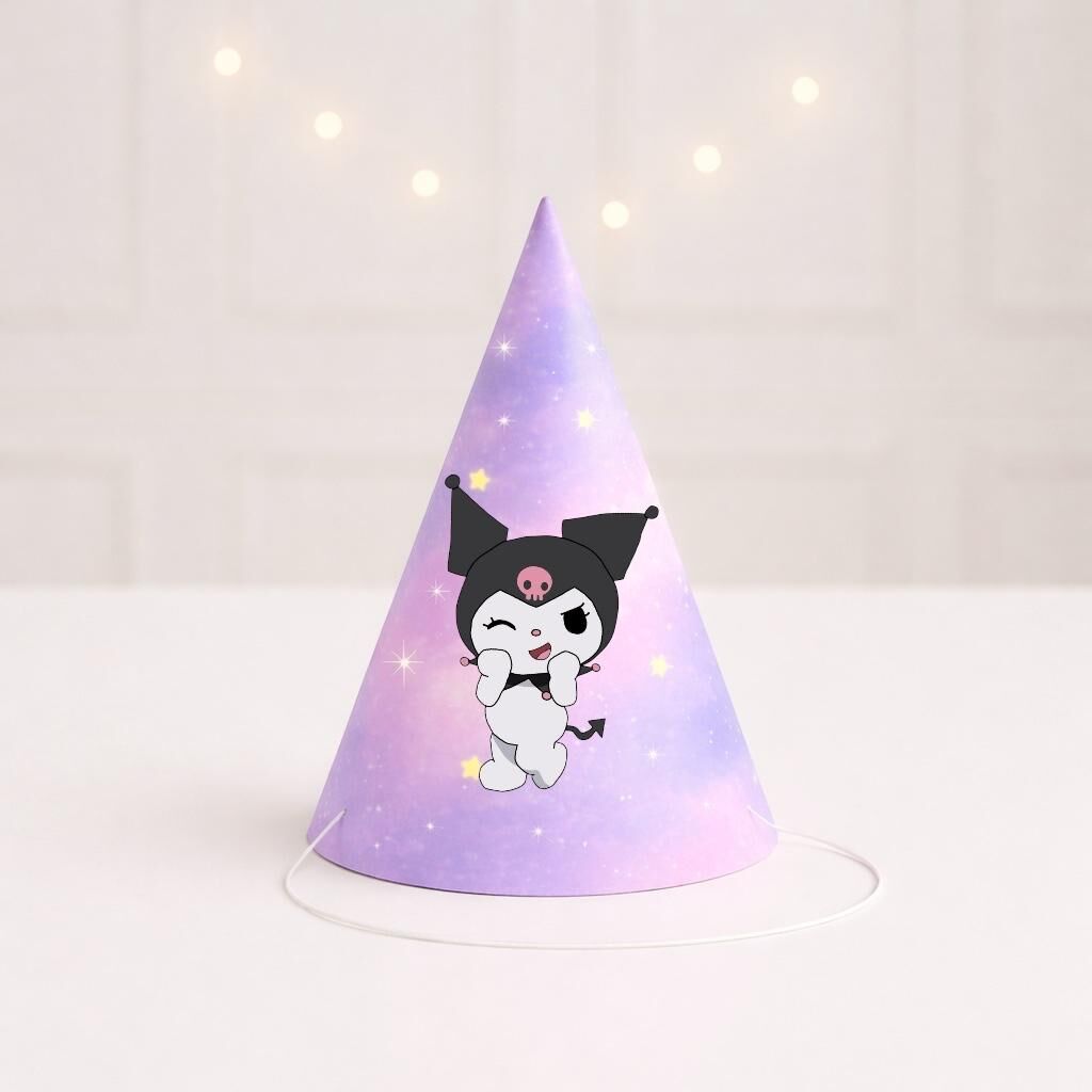 Kuromi Parti Şapkası 4 Adet