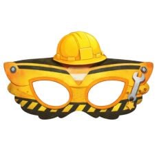 İnşaat Teması Karton Maske 6 Adet