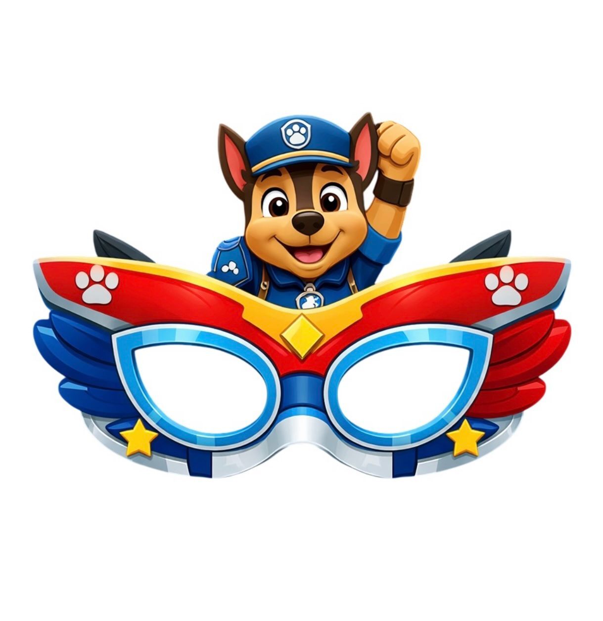 Paw Patrol Polis Karton Maske 6 Adet