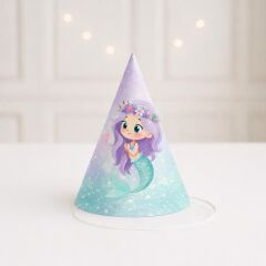 Deniz Kızı Parti Şapkası 4 Adet