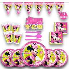 Minnie Mouse Parti Seti 16 Kişilik
