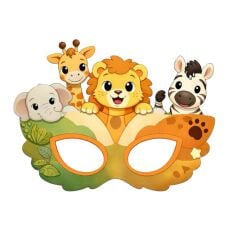Safari Karton Maske 6 Adet