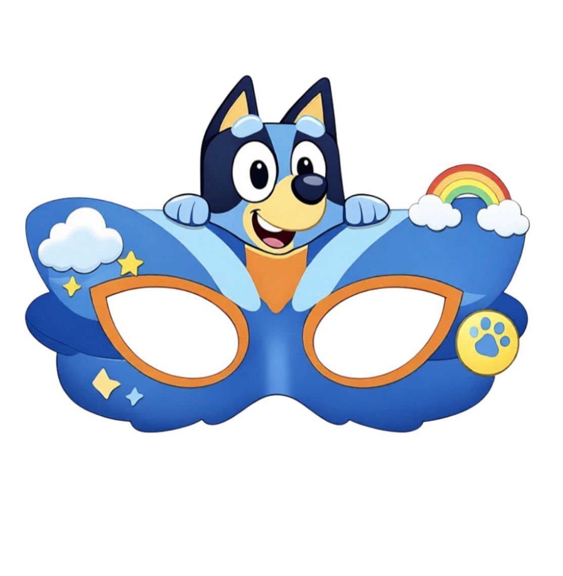 Bluey Karton Maske 6 Adet