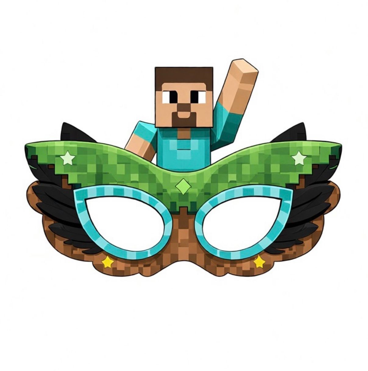 Minecraft Karton Maske 6 Adet