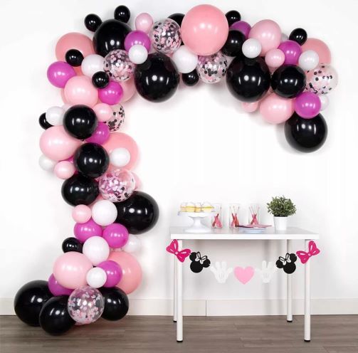 PEMBE SİYAH BALON ZİNCİRİ