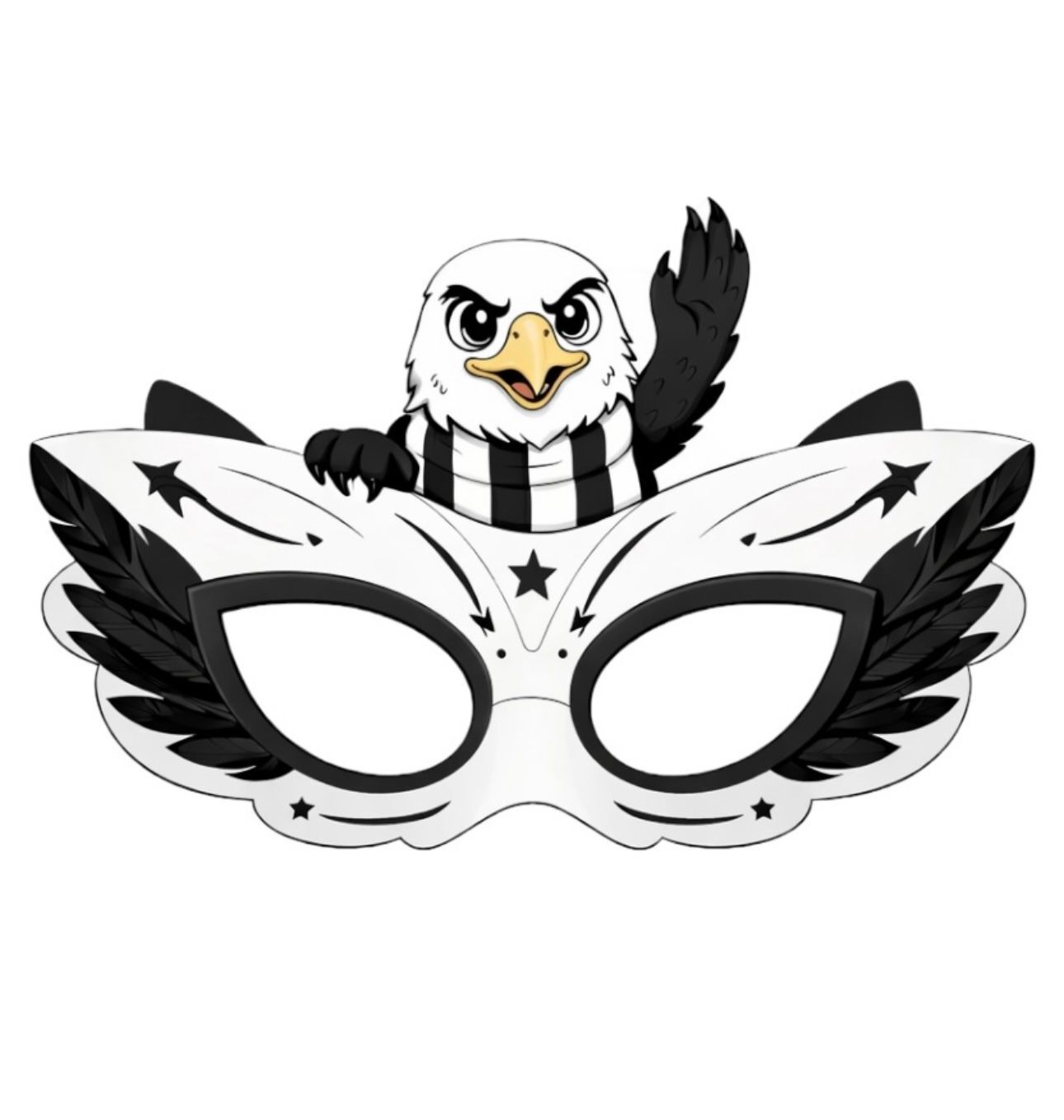 Kartal Karton Maske 6 Adet
