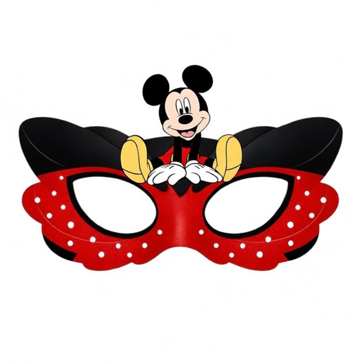Mickey Mouse Karton Maske 6 Adet
