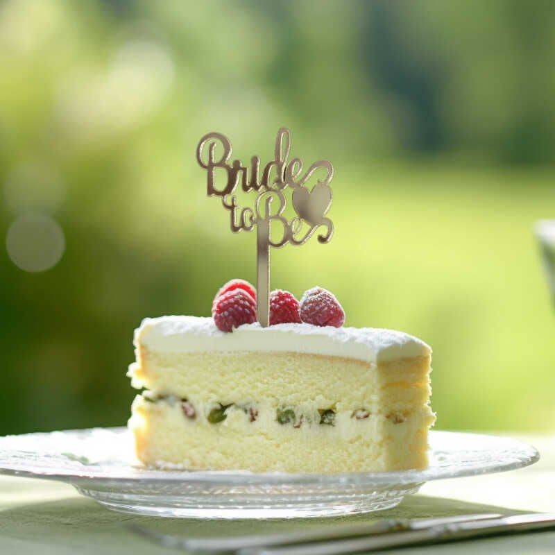 Gold Bride To Be Pleksi Pasta Süsü