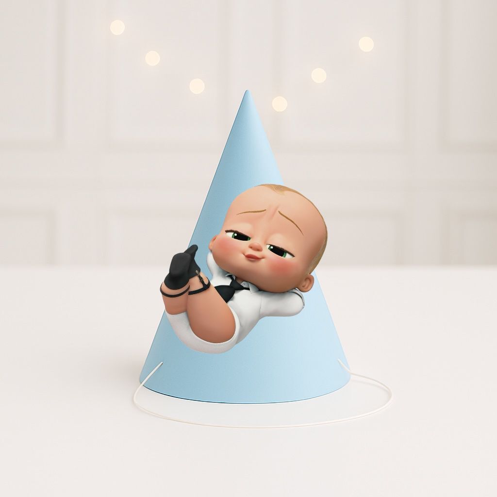 3d Patron Bebek Parti Şapkası